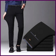 28-40 Para hombres Verano Moda Negocios Informales Pantalones Largos Traje Pantalones Hombre Elástico