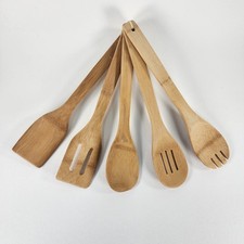 Juego de 5 utensilios de cocina de bambú nuevos