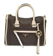 Bolso de mano Michael Kors Carine pequeño marrón/suave/rosa para mujer