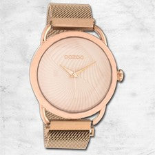 Oozoo Reloj De Pulsera Para Dama Timepieces Analógico De Metal Rosa Oro UOC10697