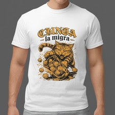Camiseta Chinga La Migra Gato Divertida Gato Rebelde Dados Gráfico Ropa de Calle Camiseta