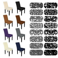 Fundas de terciopelo para sillas de asiento de comedor elásticas funda protectora boda fiesta