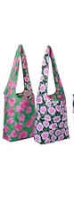 Bolso Reversible Diane Von Furstenberg Amapola Hoja de Geranio Verde Rosa DVF Objetivo