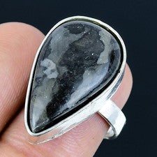 Anillo de joyería de plata esterlina 925 hecho a mano con piedras preciosas...