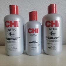 Kit de hidratación CHI INFRA infusión de seda 6 oz, champú y tratamiento 12,0 OZ cada uno nuevo en caja