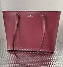 Bolso de Mano Kate Spade Harper Cuero Rojo Oscuro WKR00059 Berry Cobbler Nuevo con Etiquetas Precio de Venta sugerido po