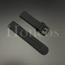 Correa de reloj de goma de silicona negra/BD 20 22 MM apta para liberación rápida de fósiles
