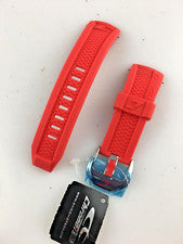 Cinturino Orologio Chronotech CT.7994M/11 Attacco Curvo 24mm Rosso Silicone Uomo