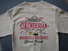 Camiseta Iskenderian Racing Isky Cams 1957 Bonneville Nats estilo vintage Hot Rod