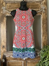 Vestido Solero London Times Colorido Boho Vaina Elastizado Para Mujer Talla 10’