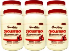 Paquete de 6 cremas acondicionadoras capilares con colesterol Queen Helene de 5 lb para cabello seco