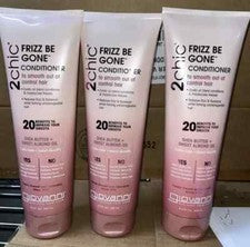 Paquete de 3 productos para el cuidado del cabello Giovanni 2chic-acondicionador - manteca de karité-almendra-8,5 fl
