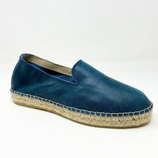 Free People Laurel Canyon Alpargata Cuero Verde Azulado Mujer Mocasines Zapatos Informales