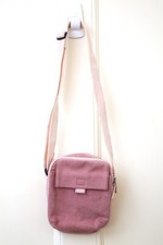 Bolso de mano de cuero de gamuza rosa para mujer - Bandolera Bolso de hombro mensajero