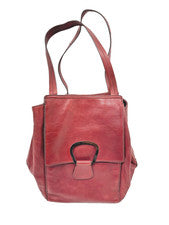 Bolso de hombro Kooba grande bolso de mano para mujer cuero borgoña nuevo sin etiquetas
