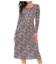 NUEVO Maxi Vestido Largo Sólido Manga Larga Informal Para Mujer Zeagoo Pequeño