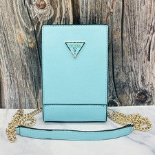 Guess Para Mujer Noelle Mini Chit Chat Teléfono Bandolera Robin Huevo Azul Cartera Cartera Cartera