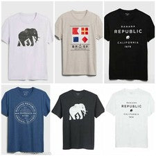 Camisetas de moda de manga corta Banana Republic para hombre, S M L XL XXL, elección - NUEVAS