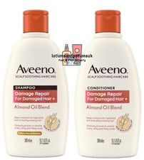 Champú y acondicionador Aveeno Haircare Damage Repair + mezcla de aceite de almendras 300 ml