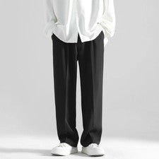 Lo último Para Hombres Moda Pantalones Sueltos Rectos Informales Oficina Formal Pantalones Fiesta en la Calle