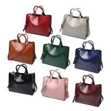 Mode Damen Lederhandtasche Große Kapazität Geldbörse Einkaufstasche Satchel