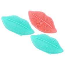 Exfoliante de labios 3 piezas cepillo de silicona exfoliante de labios para el cuidado facial de la piel