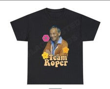 TEAM ROPER THREES COMPANY NORMAN FALL Camiseta Negra Divertida Estilo Retro TV AÑOS 70 80