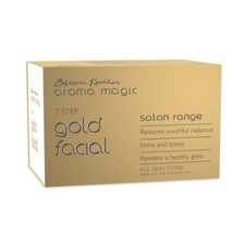 Kit facial Aroma Magic 7 pasos dorado para piel brillante y todo tipo 38 g