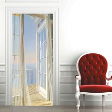 2 Piezas Pegatinas Decoración Pared 3D Creativas Puerta Mural para Puertas Interiores
