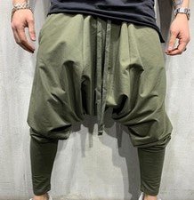 Pantalones harén hip-hop para hombre calce suelto deportes informales pantalones holgados con cordones nuevos