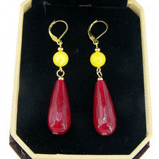 Rubin & Bernstein Ohrringe Damen Ohrhänger Edelstein Geschenk DIY Bailysbeads®