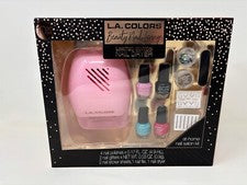 L. A. Colors Beauty Nail Lounge Edición Limitada Secador de Uñas Salón Kit de 10 Piezas