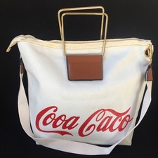 Bolso de Mano de Lona Blanco con Asa de Metal Personaje Rojo, Bandolera (13 x 15 x 6")