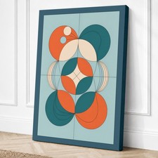 Impresión en lienzo geométrica de simetría mandala arte de pared decoración del hogar listo para colgar
