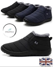 Hombres Mujeres Nieve Tobillo Invierno Cálido Botas Zapatos Damas Forrados Impermeables Antideslizantes