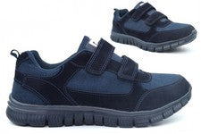 Entrenadores de espuma viscoelástica para hombre Zapatos de hombre Cierre táctil Ligeros Azul marino