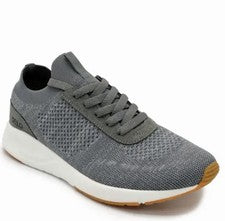 Tenis deportivos DELO GO verdes para correr de caña baja con cordones grises