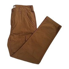 Pantalones de Carga Mutual Weave Para Hombre Caqui 32x30 Relajados Bolsillos Cónicos Traseros