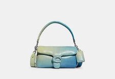 Bandolera COACH Almohada Tabby Hombro 26 Aqua Ombre Cubierta Bolso C M