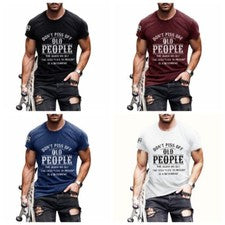 “No Cabrear Las Personas Edad” Hombre Moda Multicolor Suave Camiseta Manga Corta