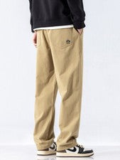 Pantalones informales para hombre Moda Pantalones para correr Sueltos Rectos Pierna ancha Pantalones Algodón