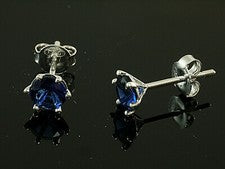Pendientes de plata 925 con 6 garrapatas 1 par de piedras circonitas de 6 mm