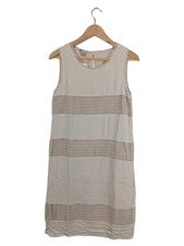 Qiéro! Vestido casual mujer talla 36/S beige detalles ganchillo viscosa