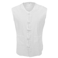 Camisa suelta sin mangas para hombre Chalecos de algodón estilo chino de verano