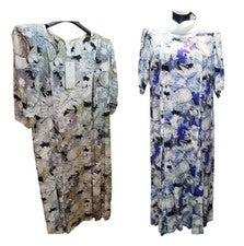 Vestido Mujer Verano Fantasía Pura Seda Talla Cómodo 48/52 sin Forro Moda Lux