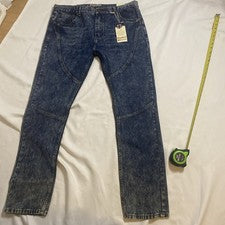 Pantalones de mezclilla de moda clásicos para hombres talla 40 X 30 con logotipo KAALU acabado a mano nuevos