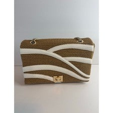 Bolso de hombro con superposición de paja I.N.C Ajae