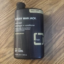 Champú y acondicionador diario 2 en 1, para todo tipo de cabello, sándalo, 13,5 fl oz