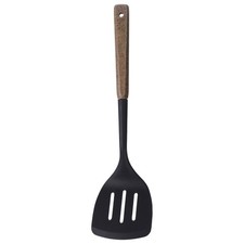 Juego de utensilios de cocina espátula de silicona antiadherente, negro, 1 pieza para voltear, presionar