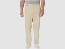 Pantalones de mezclilla elásticos informales beige de $155 Publish para hombre talla grande alta 46W 34L